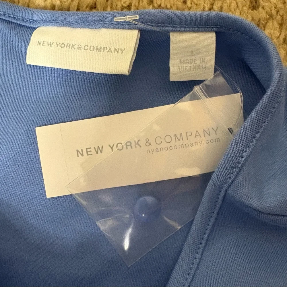 New York & Company Vibrant Blue Skater Dress - Size: Large - NWT - Picture 4 of 8